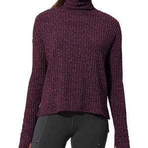 Athleta Tiburon purple turtleneck sweater